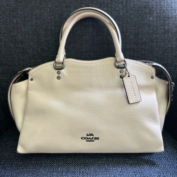 Coach Cream Satchel Bag 67711